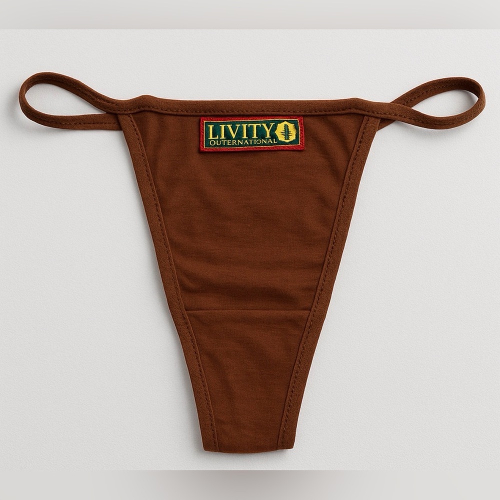 Livity Outernational Livi-G Thong | Hemp Organic Cotton | Brown L | New(F81)✨✨